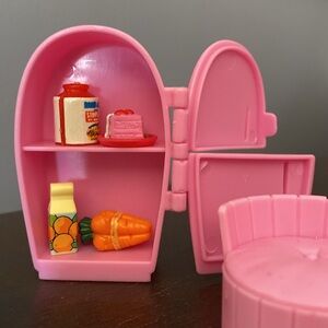 OOAK and play Pink Miniature Fridge and Chair Set